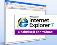 Internet Explorer 7 Optimised for Yahoo!