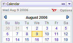 Yahoo Calendar messenger plugin