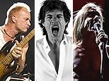 Sting (AFP), Mick Jagger (Y! Music), Iggy Pop (AFP/Getty Images)