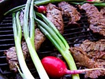 Garlicky herb-rubbed hanger steak recipe